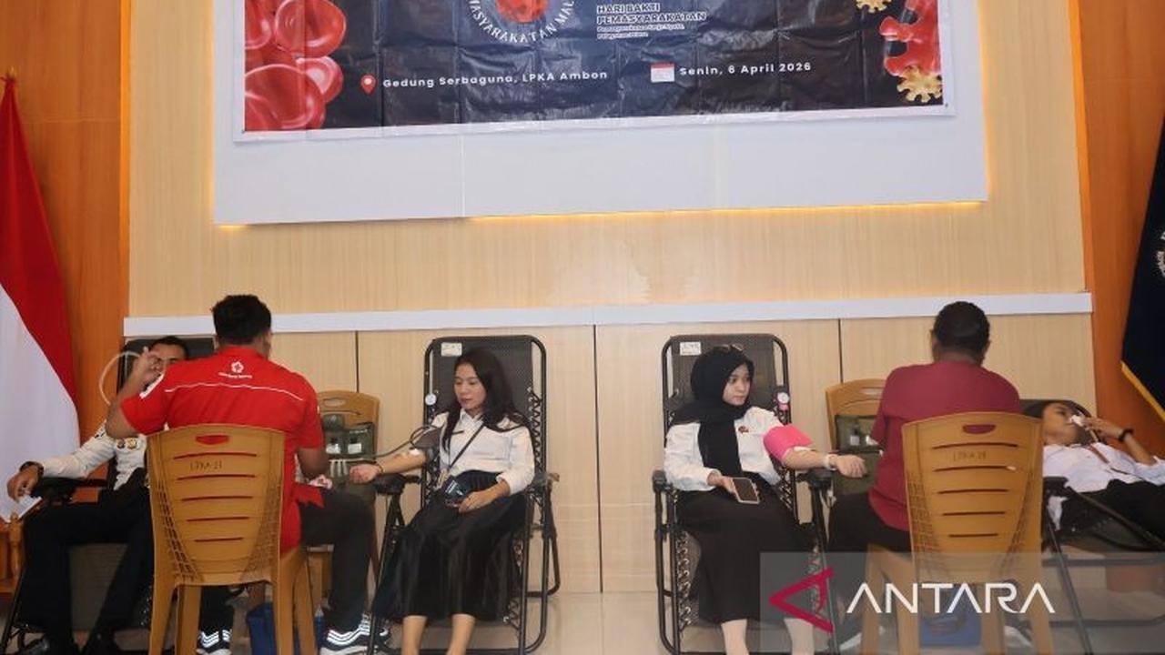Ditjenpas Maluku Sumbang 30 Kantong Darah, Perkuat Stok PMI Ambon