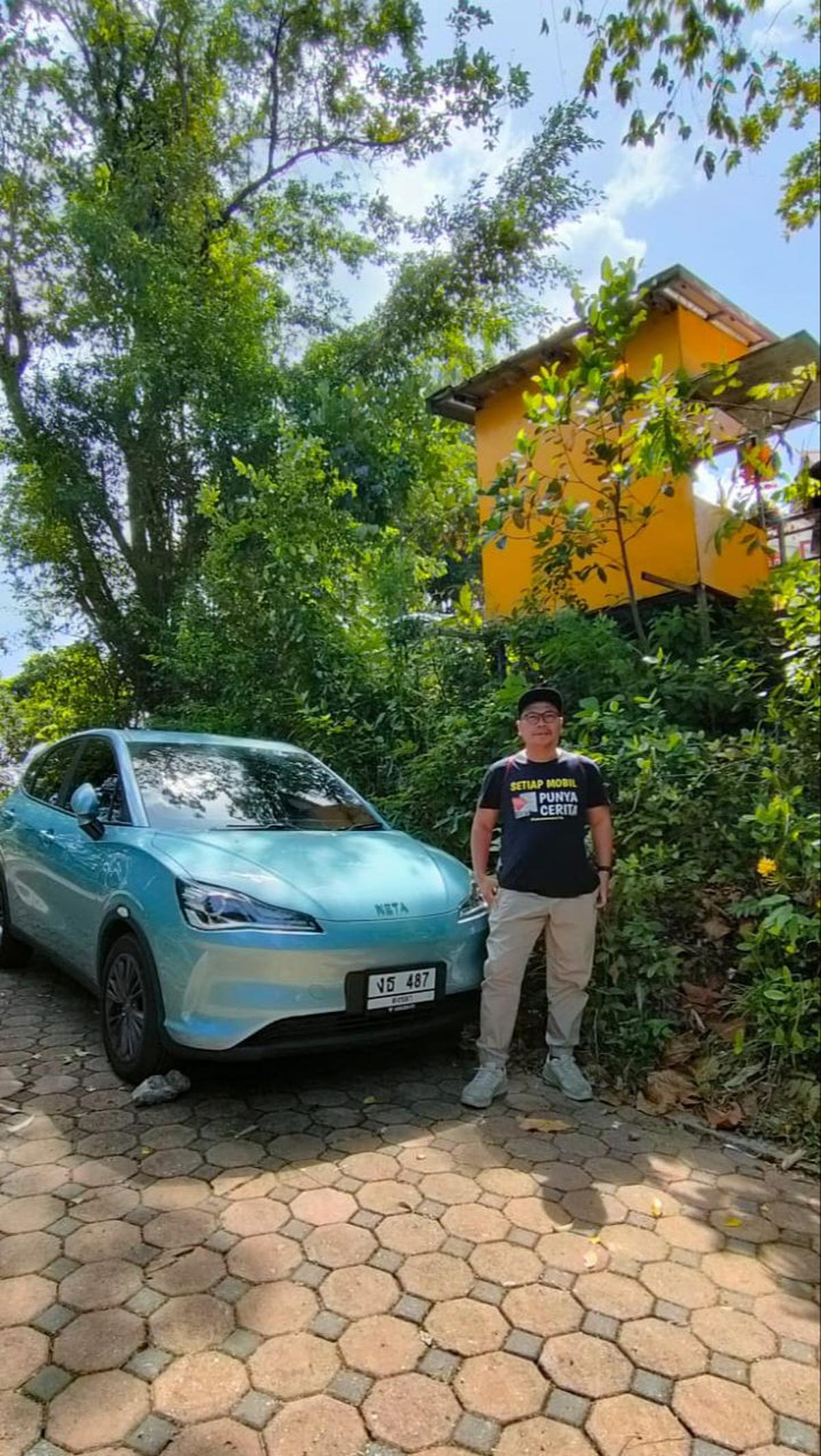 Mobil listrik baru Neta V juga banyak di-test drive selama GIIAS 2023.