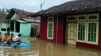 Lingkungan Wonoasri Kelurahan Sobo Banyuwangi Masih Terendam Banjir (Hermawan Arifianto/Liputan6.com)