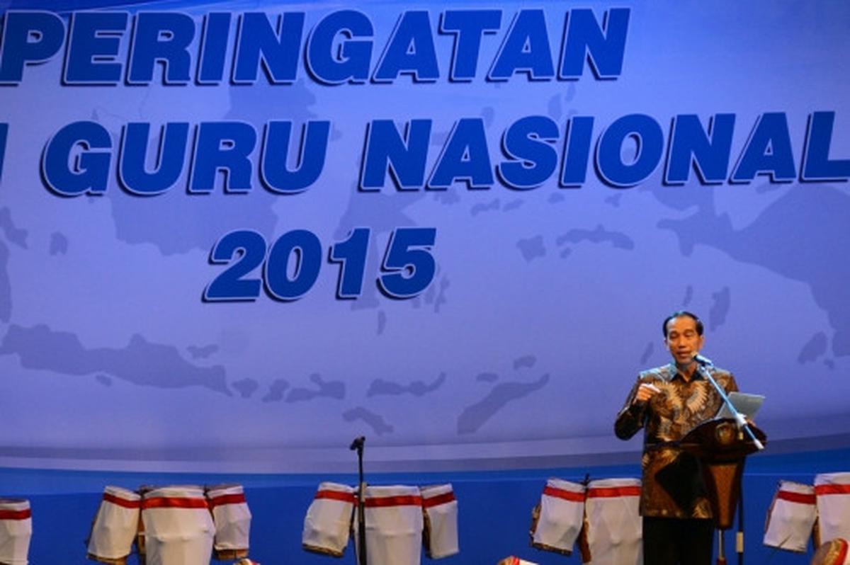Presiden Jokowi hadiri peringatan Hari Guru Nasional 2015