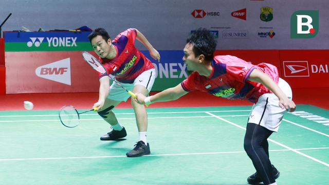 Muhammad Ahsan dan Hendra Setiawan di Indonesia Masters 2023