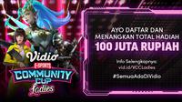 Pendaftaran Vidio Community Cup Ladies. (Sumber : dok. vidio.com)