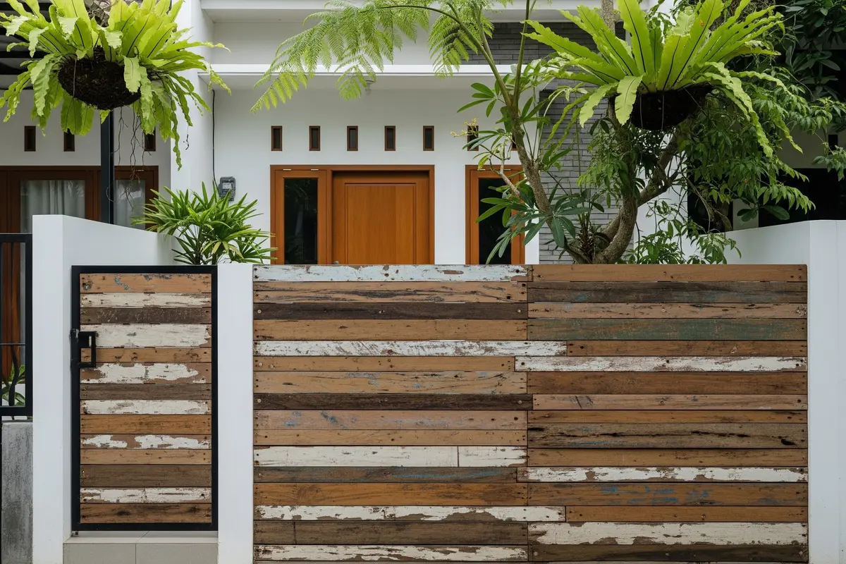 9 Desain Pagar Rumah dari Kayu Bekas tapi Terlihat Estetika, Unik dan Ramah Lingkungan