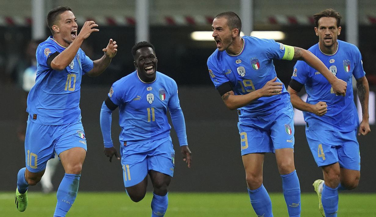 Kemenangan itu membuat Gli Azzuri menempati posisi kedua di klasemen sementara Grup 3 UEFA Nations League A 2022/2023 dengan raihan 8 poin. Sementara itu, Inggris terbenam di dasar klasemen karena baru menyabet dua poin. (AP via LaPresse/Spada)