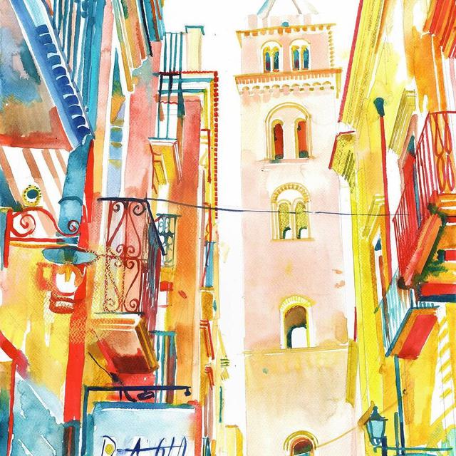 6 Potret Lukisan Negara Italia Ini Unik, Gambarkan Setiap Sudut Kotanya