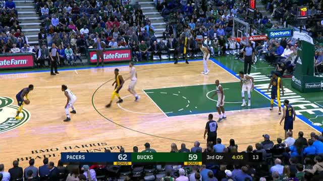 Berita video game recap NBA 2017-2018 antara Indiana Pacers melawan Milwaukee Bucks dengan skor 103-96.