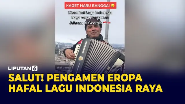 Pengamen Eropa Nyanyikan Lagu Indonesia Raya