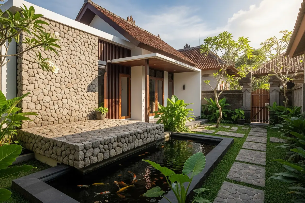 Gambar Rumah Minimalis Desa dengan Halaman Kecil tapi Terlihat Eksklusif/Gemini AI