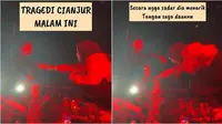 Momen detik-detik Tantri Kotak jatuh dari panggung setinggi 2 meter. (sumber: Instagram/tantrisyalindri)