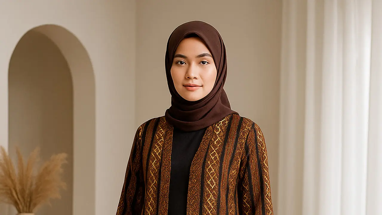 7 Koleksi Batik Kardigan dan Tunik dengan Detail Motif Unik, Cocok untuk Hijaber