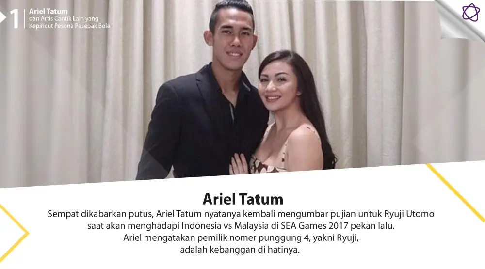 Ariel Tatum dan 5 Artis Lain yang Kepincut Pesona Pesepak Bola. (Foto: Instagram/@ryujiutomo, Desain: Nurman Abdul Hakim/Bintang.com)