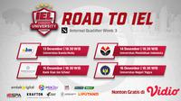 Link Live Streaming Road to IEL University Season 4 : Dota 2 Internal Qualifier Matchweek 3 di Vidio. (Sumber : dok. vidio.com)