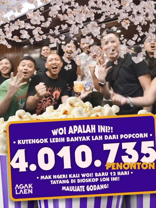 Film Agak Laen meraih 4 juta penonton. (Foto: Dok. Instagram @ernestprakasa)