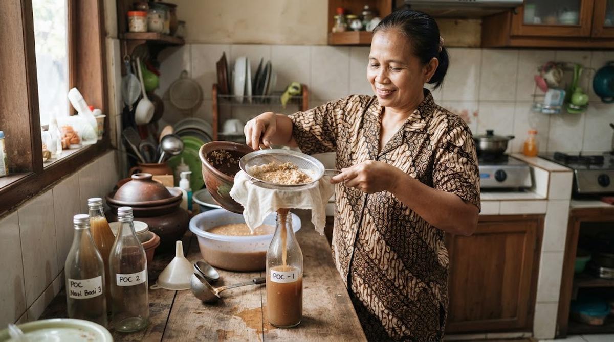 Menyaring dan Menyimpan Pupuk Organik Cair