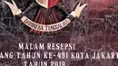 Gubernur DKI Jakarta Anies Baswedan memberi sambutan dalam Malam Resepsi HUT ke-491 Kota Jakarta di Balai Kota Jakarta, Jumat (22/6). Acara tersebut dihadiri oleh para duta besar negara dan sejumlah tokoh. (Liputan6.com/JohanTallo)