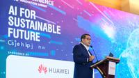 Menteri Ekraf Teuku Riefky Harsya saat menghadiri acara Artificial Intelligence Innovation Summit (AIIS) 2025 di Jakarta, Selasa (16/92/2025). (Doc:&nbsp;Kementerian Ekonomi Kreatif)