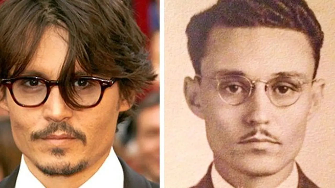 8 Potret Selebritas Hollywood dan Kembarannya dari Masa Lalu