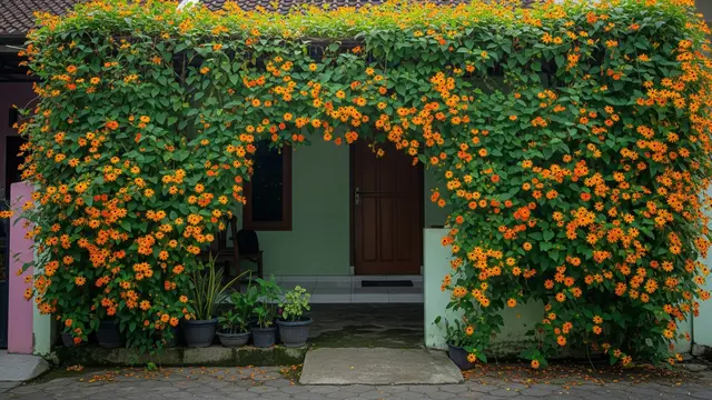 Thunbergia alata (Black-eyed Susan Vine)