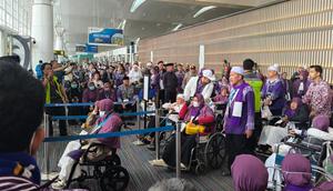 442 jemaah haji Debarkasi Jakarta Kloter 12, penumpang Saudi Airlines SV-5276 sudah diberangkatkan dari Bandara Kualanamu