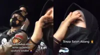 Sang kakak yang seorang polisi, tegur adiknya saat lagi makan di luar. (Sumber: TikTok/nurmiandisodding_)