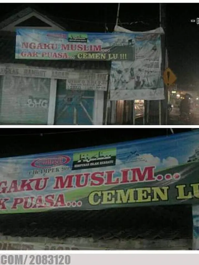6 Spanduk Imbauan Kuat Puasa Ini Kelewat Unik, Curi Perhatian