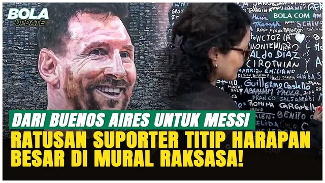 Mural Raksasa Messi Jadi Simbol Harapan Argentina Jelang Piala Dunia 2026