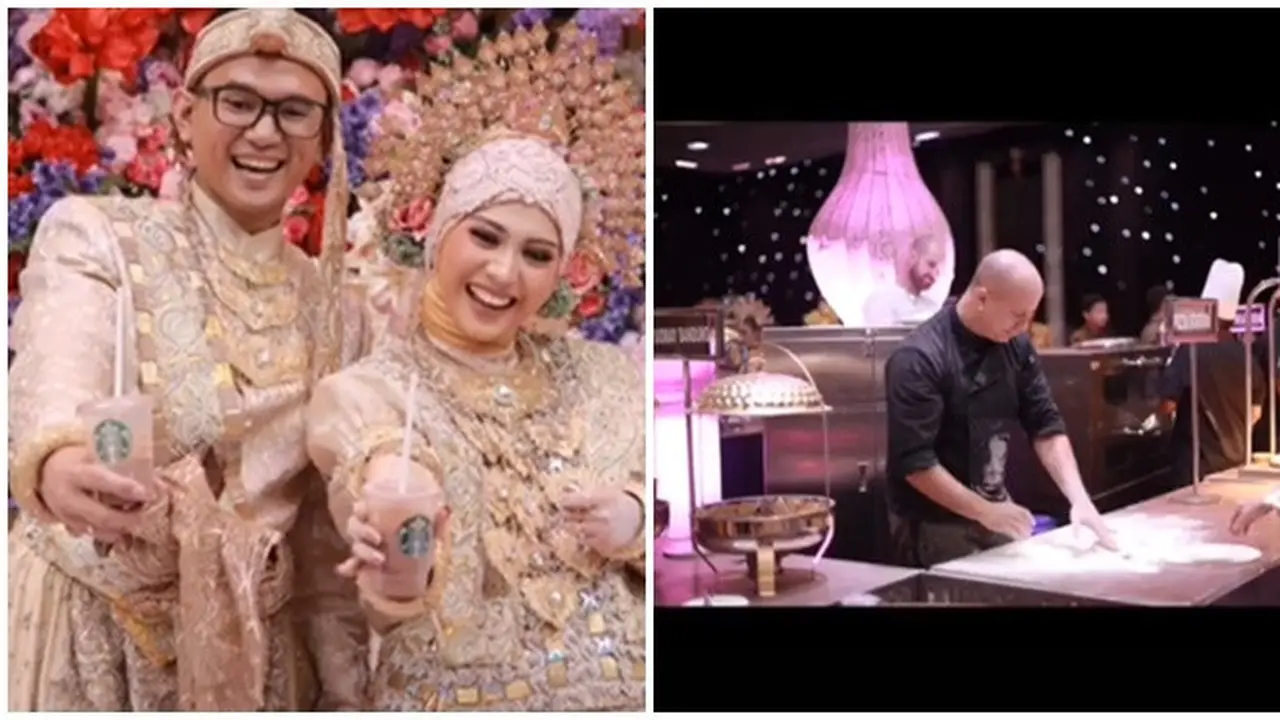 Viral Pasangan Ini Gelar Acara Pernikahan Mewah, Ada Aksi Live Kitchen
