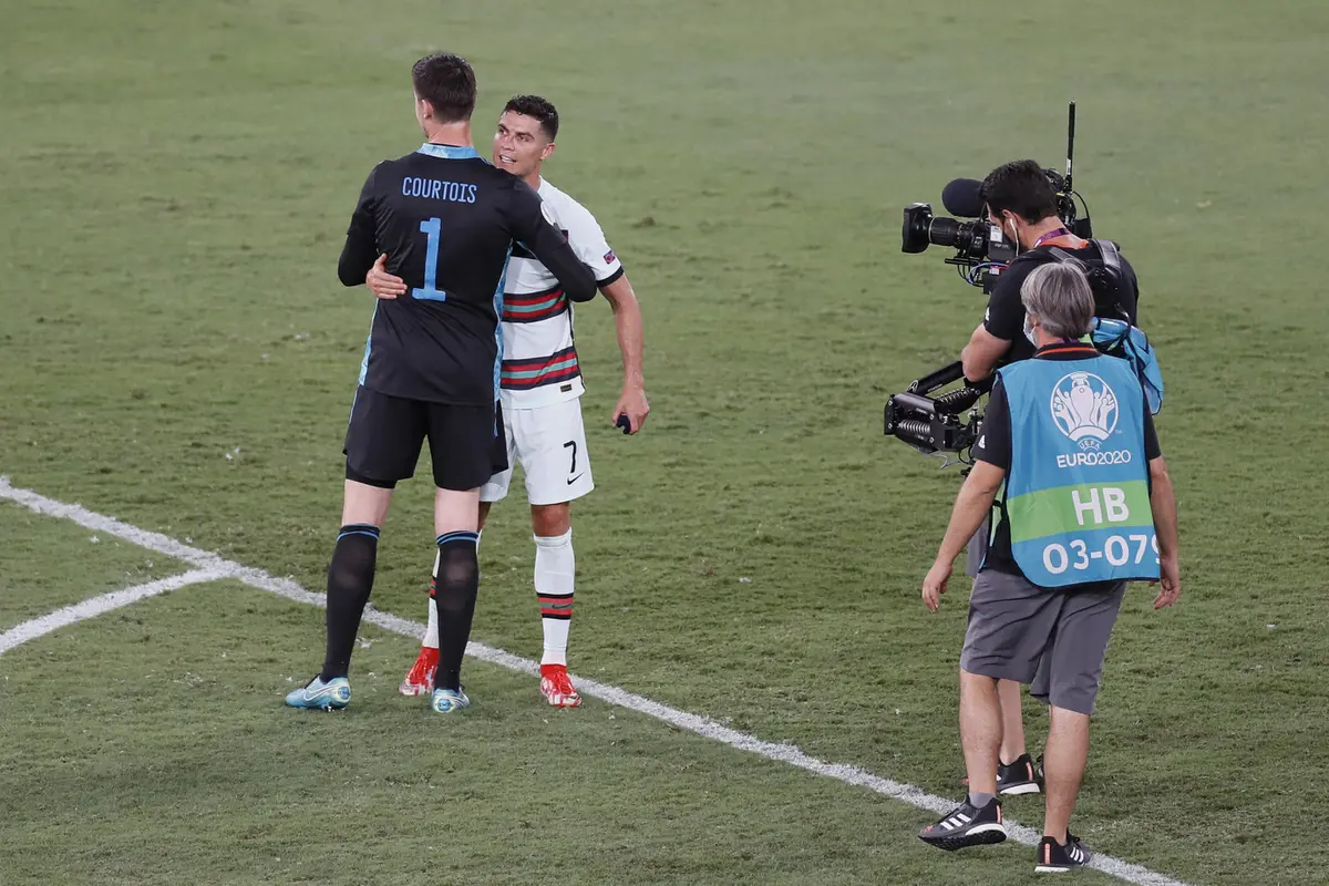 Thibaut Courtois - Cristiano Ronaldo - Euro 2020