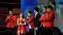 Grup band Geisha meluncurkan album terbarunya "Bersinar Terang" di Studio Penta SCTV, Jakarta, Selasa (13/05/14). (Liputan6.com/Andrian Martinus)