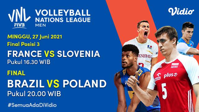 Link Live Streaming Grand Final Men’s Volleyball Nations League di Vidio, Minggu 27 Juni