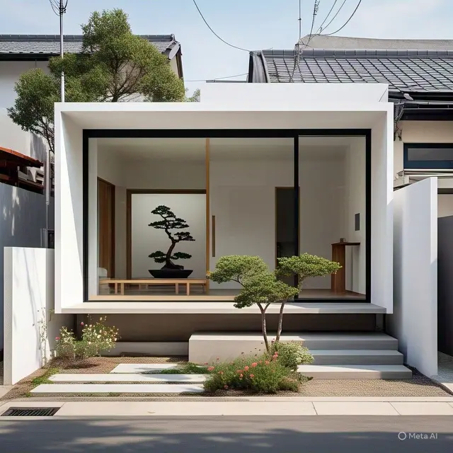 Desain Rumah Minimalis Elegan 1 Lantai dengan Taman Minimalis