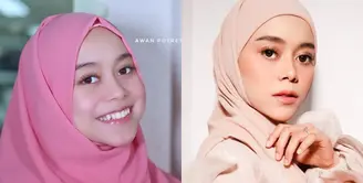 Beginilah gaya hijab Lesti di awal kariernya sebagai penyanyi dangdut Tanah Air pada tahun 2015.