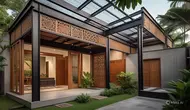 Inspirasi Desain Rumah Industrial Tropis Bergaya Islami/AI