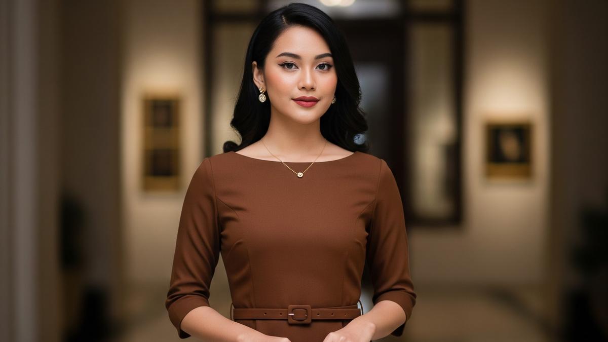 10 Model Dress Coklat Mahogany yang Elegan untuk Segala Acara di 2025