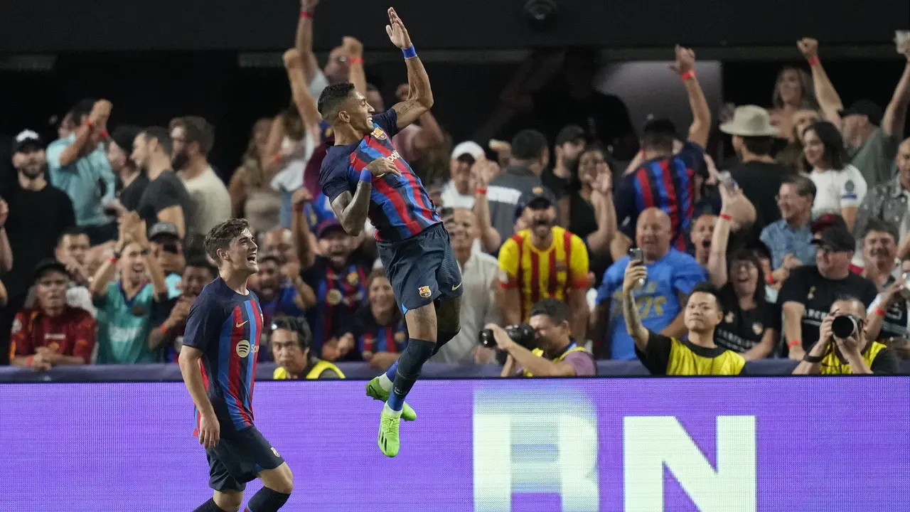 Foto: Gol Tunggal Raphinha Bawa Barcelona Menang atas Real Madrid di Laga El Clasico Pertama Musim 2022 / 2023