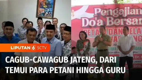 VIDEO: Cagub-Cawagub Jateng Berebut Dukungan, Andika-Hendi dan Luthfi-Taj Yasin