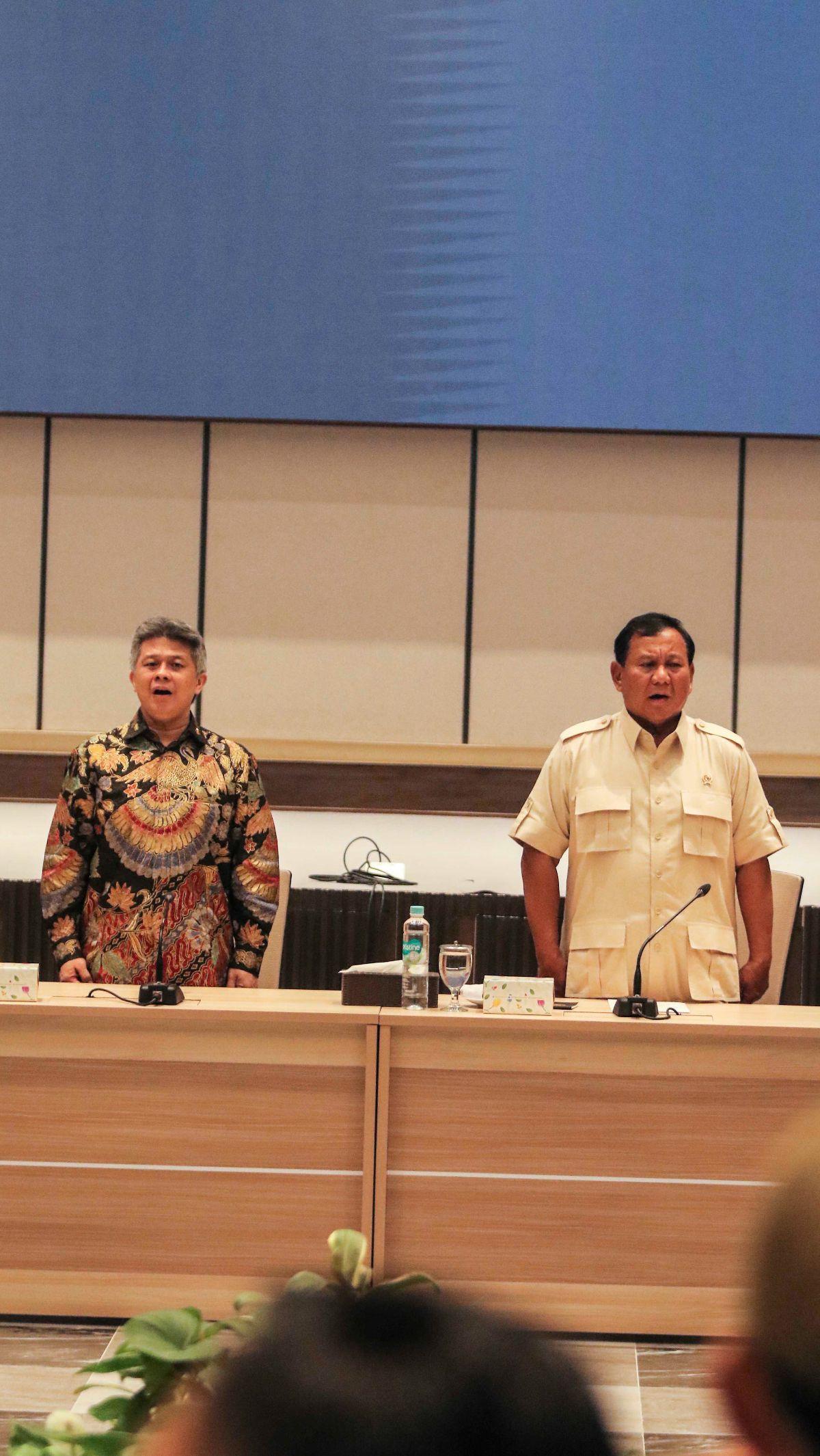 Diskusi yang berlangsung tertutup tersebut membahas komitmen mewujudkan Pemilu 2024 yang santun dan damai.&nbsp;Foto: Liputan6.com/Angga Yuniar