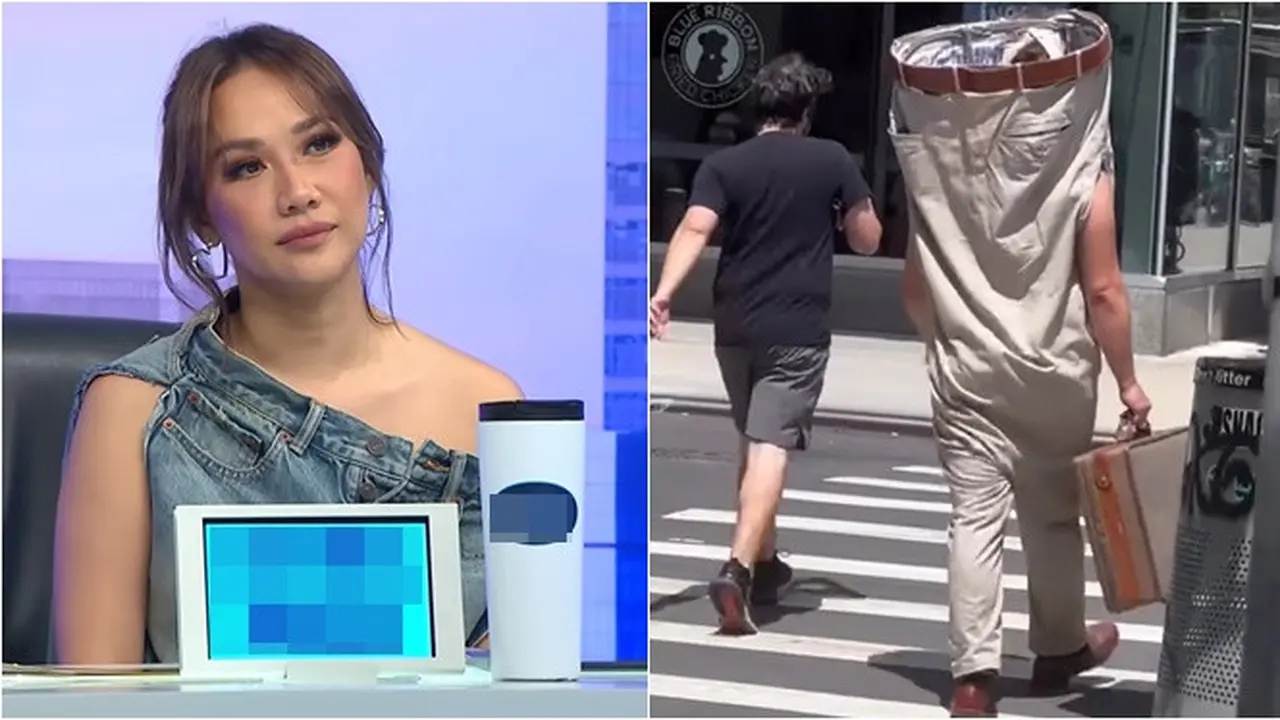 6 Potret Warganet Tiru Fashion BCL Pakai Celana Sampai Leher Ini Kocak