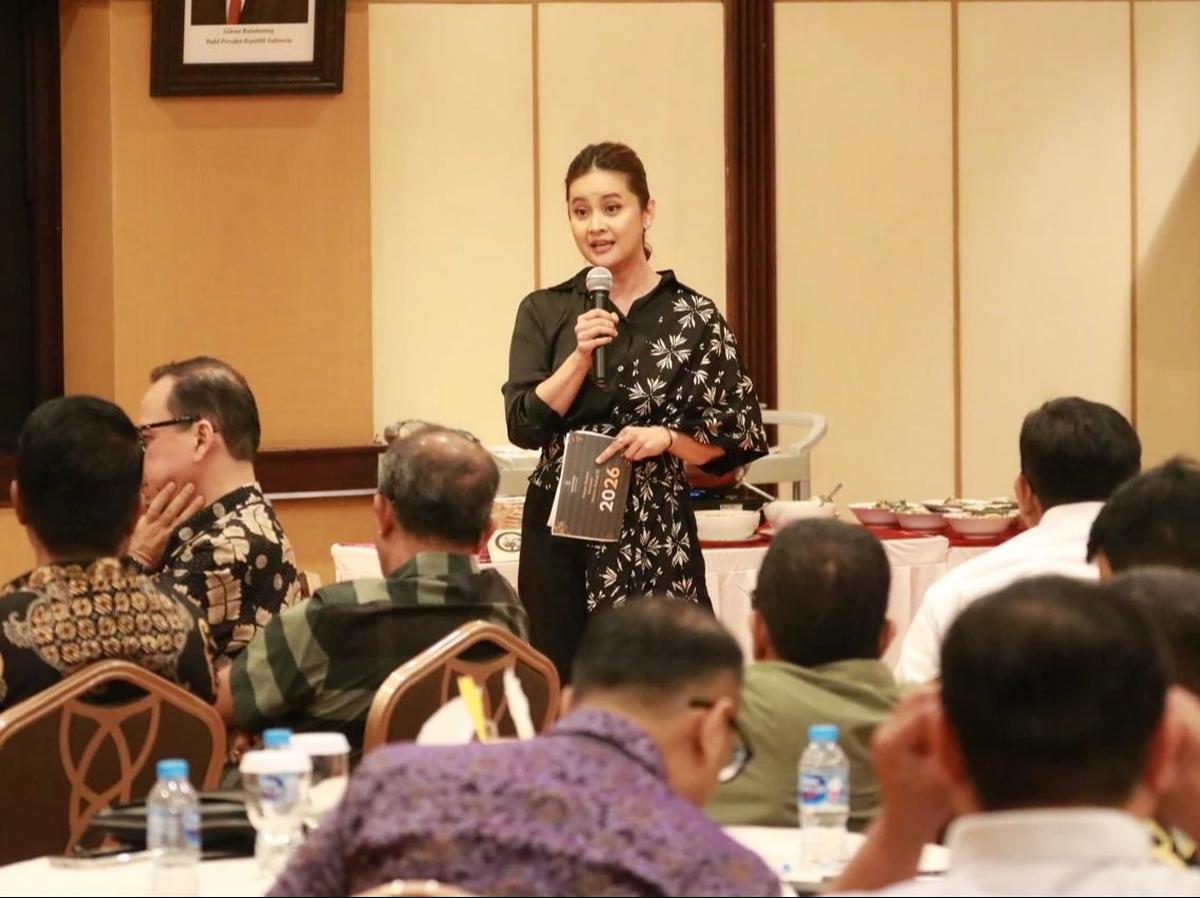 Menteri Hukum Supratman Andi Agtas bersama para pemred