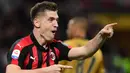 4. Krzysztof Piątek (AC Milan) - 21 Gol (2 Penalti). (AFP/Miguel Medina)