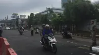 Kondisi lalu lintas di flyover Pancoran, Jakarta Selatan, lancar. (Liputan6.com/Devira Prastiwi)