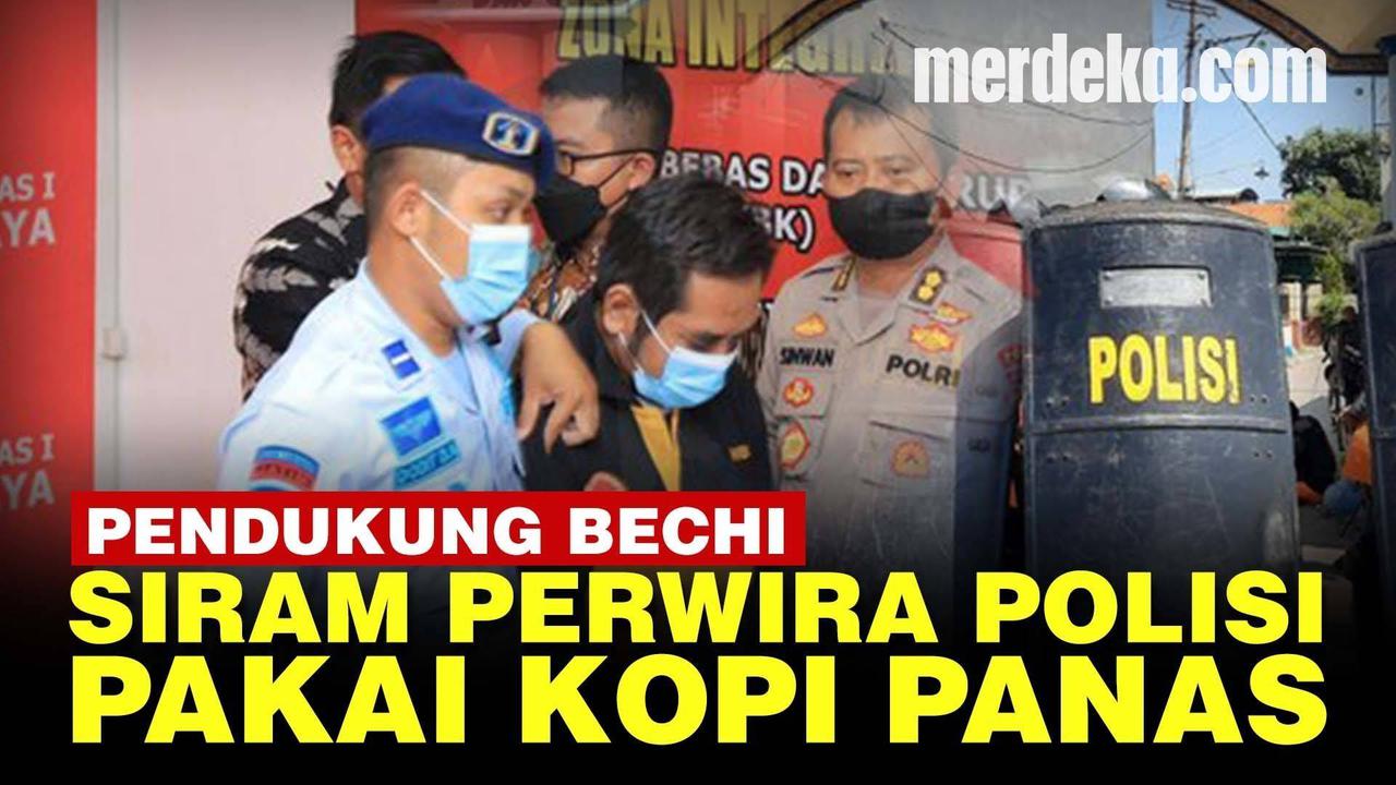 VIDEO: Ada yang Siram Polisi Pakai Kopi Panas, Ini Peran 5 Tersangka Pendukung Bechi