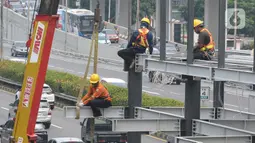 PT Transportasi Jakarta (Transjakarta) menganggarkan sekitar Rp600 miliar untuk proyek revitalisasi halte. (merdeka.com/Imam Buhori)