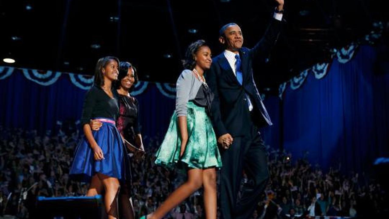 Obama dan keluarga rayakan kemenangan