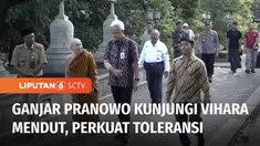 Gubernur Jawa Tengah, Ganjar Pranowo mengunjungi Vihara Mendut, di Magelang, Jawa Tengah. Dalam kesempatan ini Ganjar menekankan pentingnya menjunjung tinggi nilai-nilai toleransi.