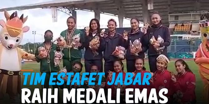 VIDEO: Tim Lari Estafet Putri Jabar Berhasil Raih Medali Emas di PON XX
