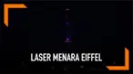 Pertunjukan laser memukau warnai peringatan ulang tahun Menara Eiffel yang ke-130. Ikon Prancis itu berwarna-warni selama 12 menit.