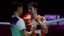 Tunggal putra Indonesia Jonatan Christie lolos ke semifinal India Open 2026 setelah mengalahkan Christo Popov dari Prancis 21-19 dan 21-19 di Indira Gandhi Sports Complex, New Delhi, Jumat (16/1). (foto: PBSI)