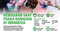 infografis Kebiasaan Saat Puasa Ramadan di Indonesia. (Liputan6.com/Abdillah).