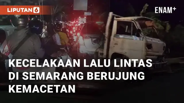 VIDEO: Kecelakaan Lalu Lintas di Gombel Lama, Semarang Berujung Kemacetan Panjang